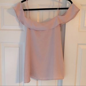Pale Pink off the shoulder blouse